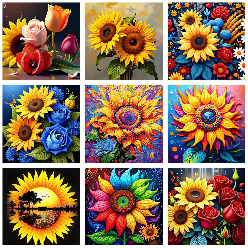 Embroidery Rose Stitch - HUACAN Vollbohrer Diamant Malerei Kunst Lebendiger
