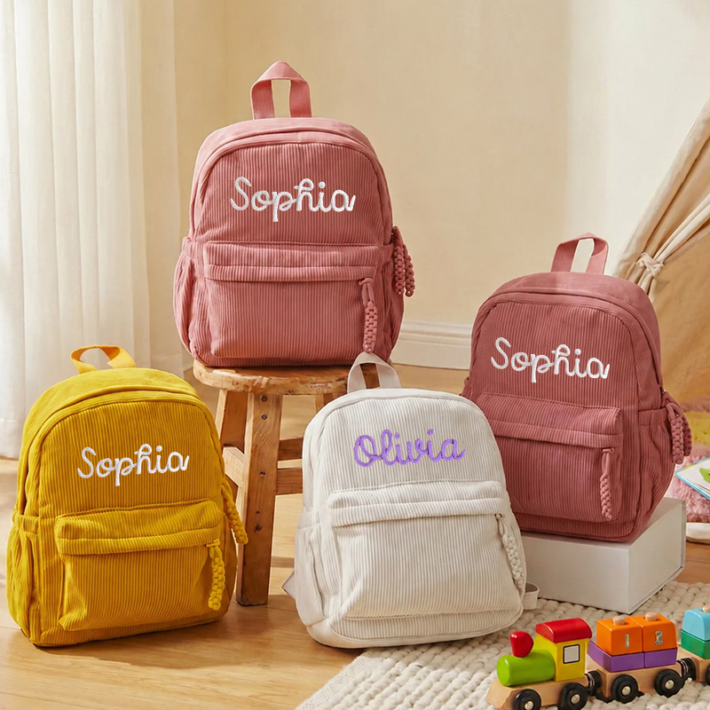 Embroidery Names - Personalisierter Cord-Rucksack für Kleinkinder mit Individuellem