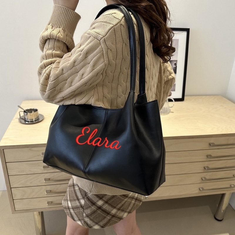 Embroidery Name Designs - Personalisierte Stickerei Einfache Unterarm-Tragetasche Langer Riemen