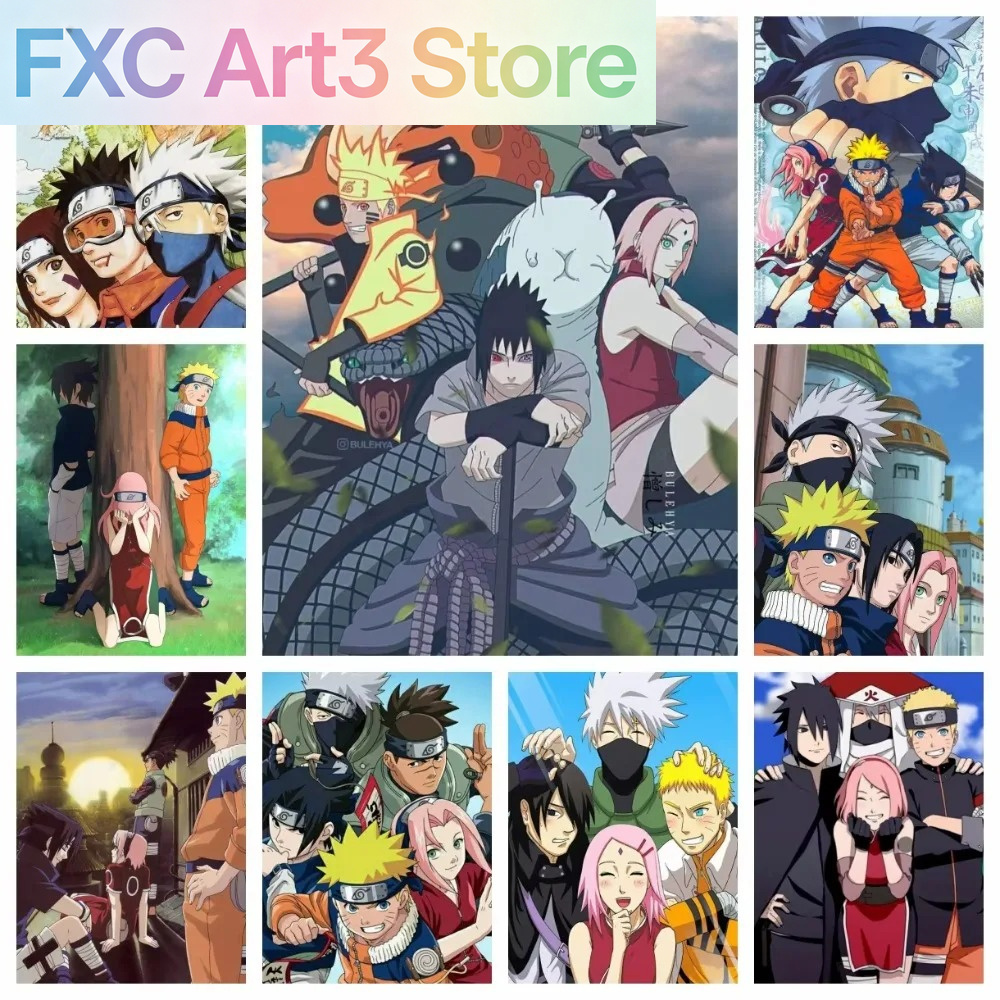 Embroidery Pattern - Rahmenloses 1-teiliges Naruto Class Seven New