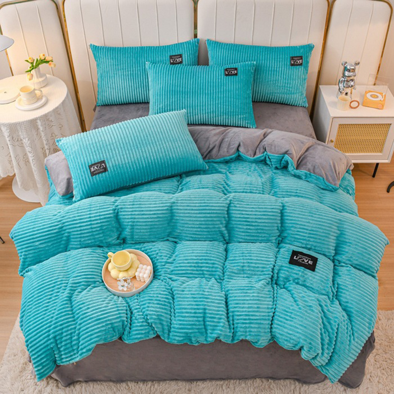 Embroidery Quilting - 3-teiliges Bettbezug-Set für den Winter, Warme
