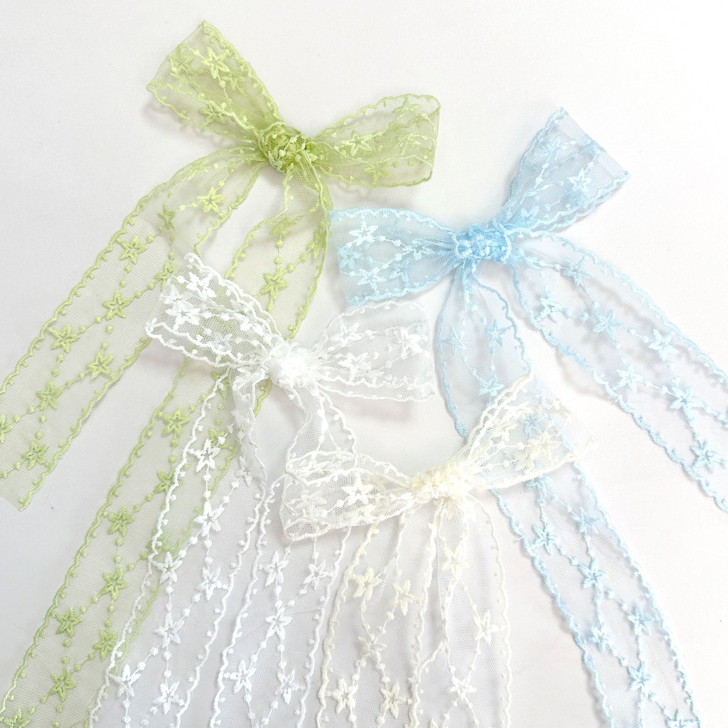 Embroidery Ribbon - Sternbesticktes Band, weiches Stickerei-Spitzenband, dekoratives Band,