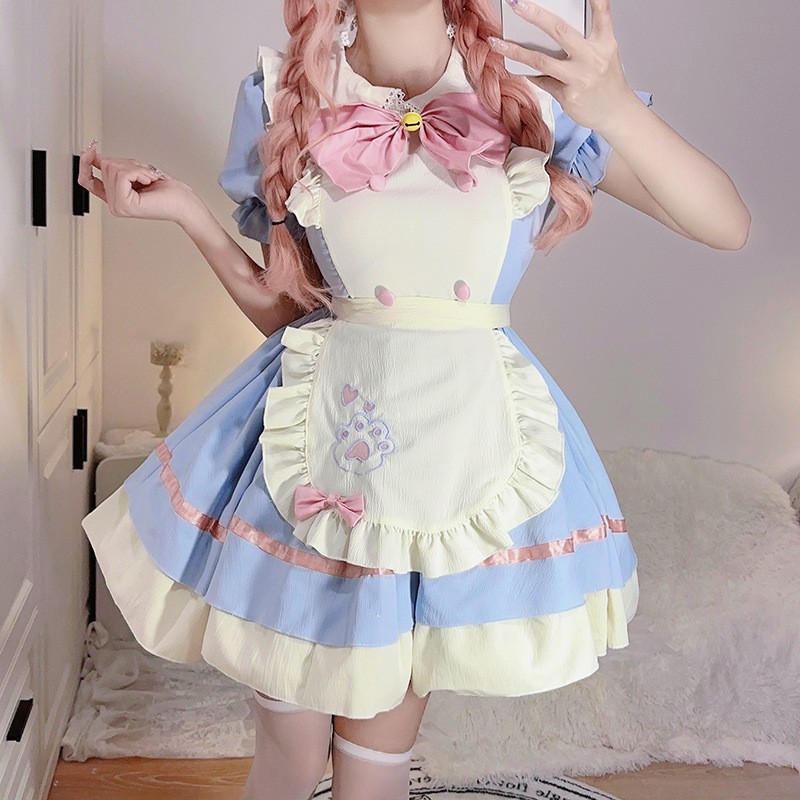 Embroidery Apron - Lolita Damen Cosplay Kostüm 2-Farben Süßes