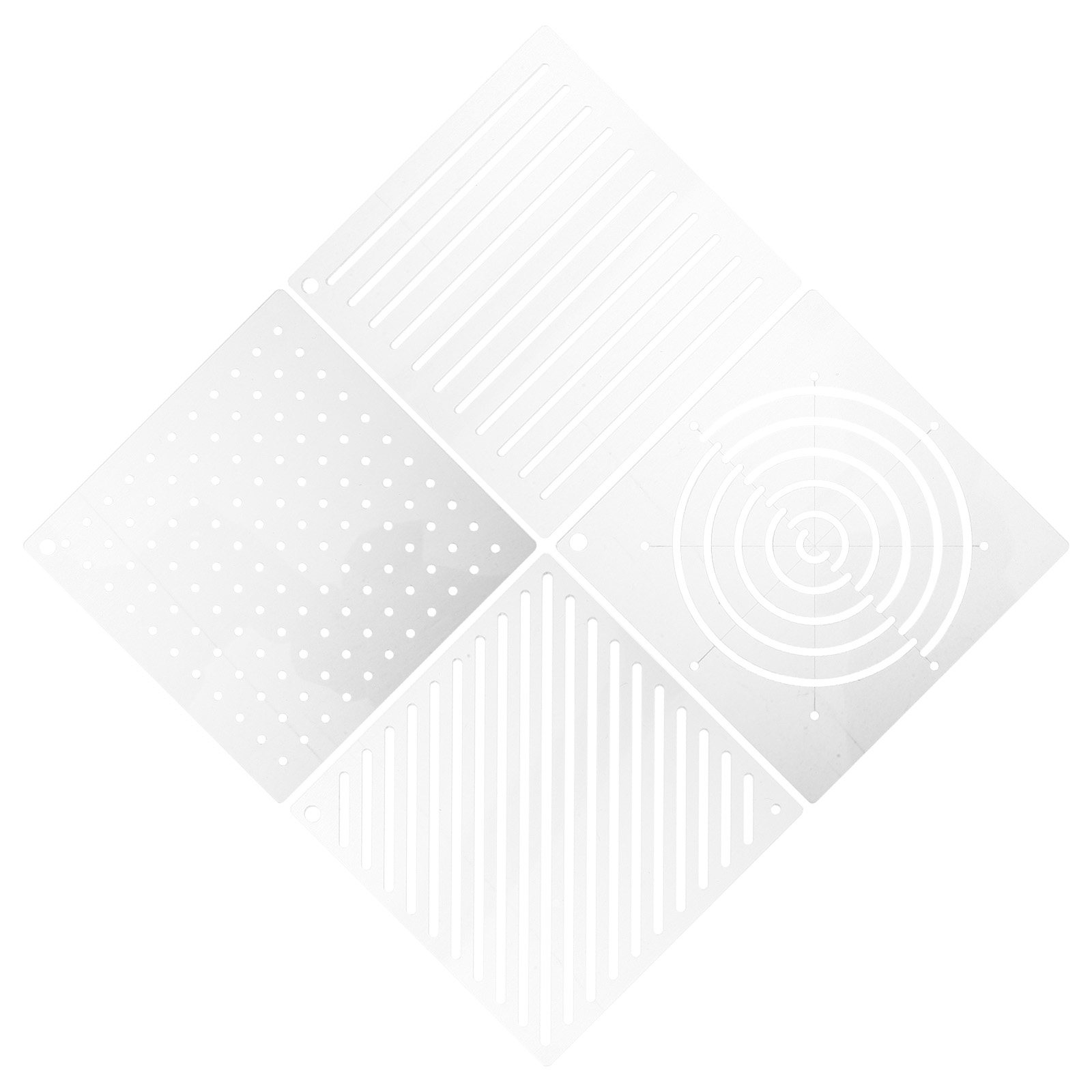Embroidery Quilting - 4-teiliges Vielseitiges Acryl-Quilt-Schablonen-Set Transparente Geometrische Vorlagen