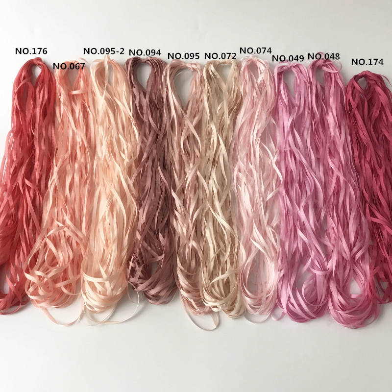 Embroidery Meaning - 4mm 10-50m/Rolle 100% Reines Seidenband in
