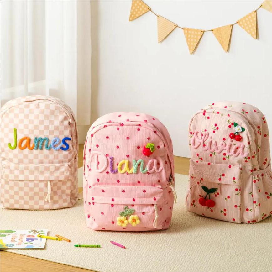 Embroidery Name Designs - Benutzerdefinierter süßer Rucksack für Kinder 2025,