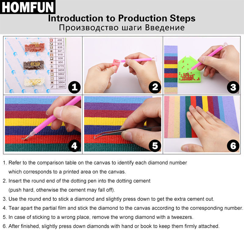 HOMFUN Diamant-Stickerei „Blum – Embroidery Rose Stitch Bewertung und Preis