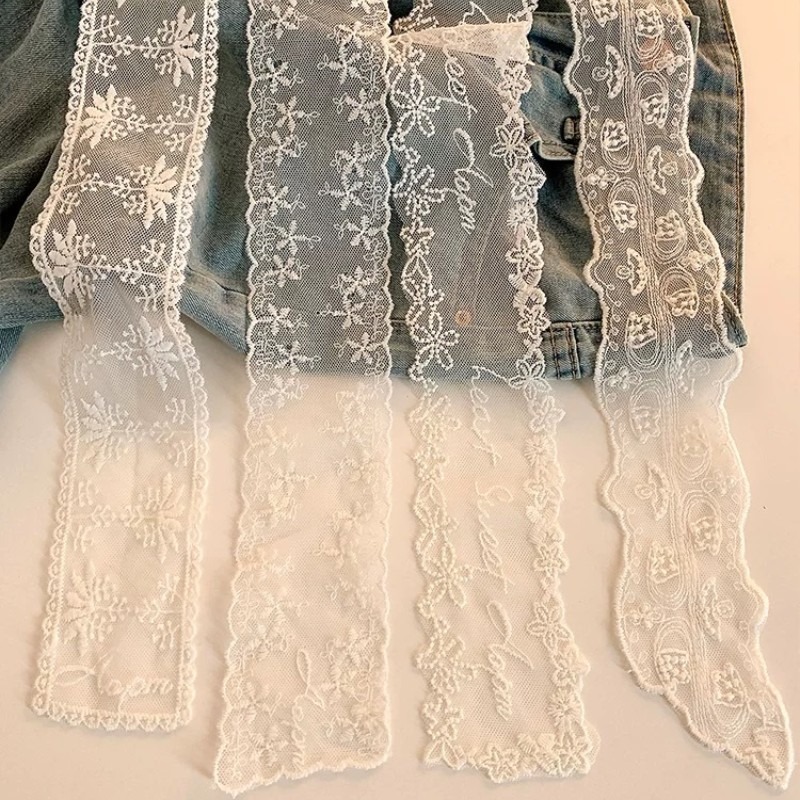 Neuer Schwarz-Weißer Langer Sp – Embroidery Ribbon Bewertung und Preis