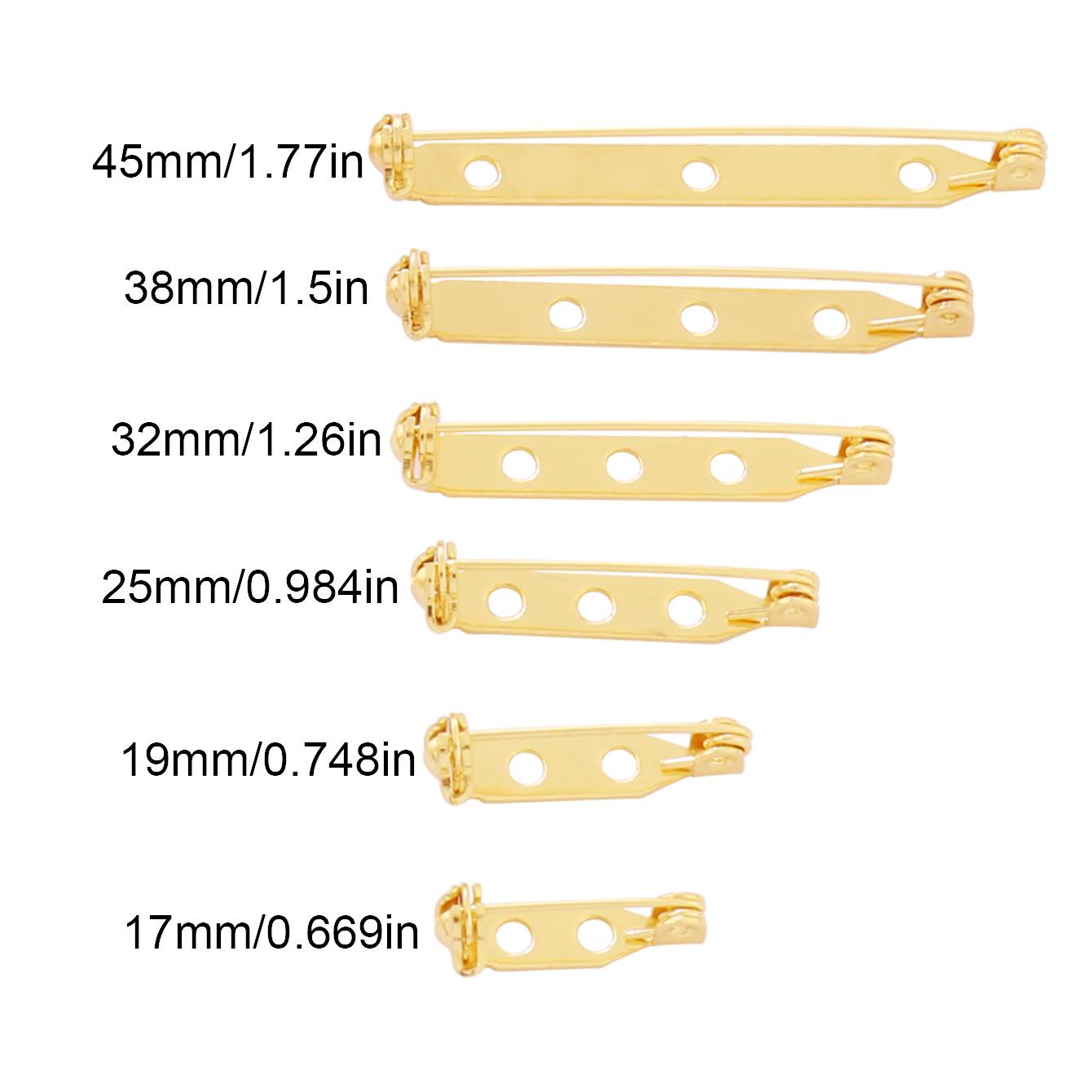 10 stücke 17-45mm Brosche Clip – Embroidery Simple Bewertung und Preis