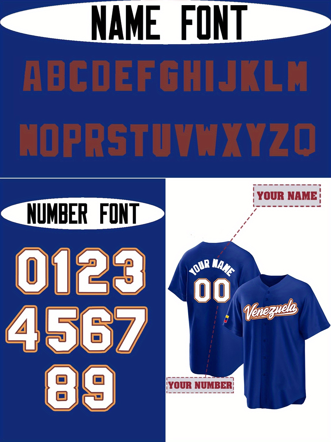 Anpassbares Baseball-Trikot fü – Embroidery Name Designs Bewertung und Preis
