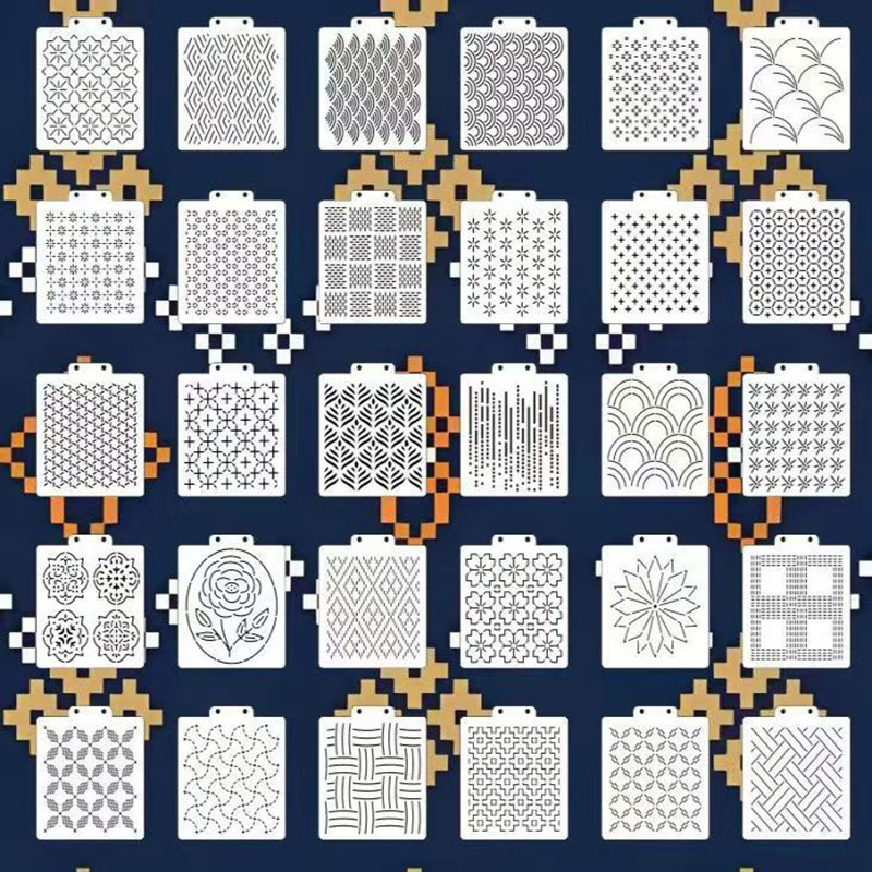 30-teiliges Sashiko-Schablonen – Embroidery Quilting Bewertung und Preis