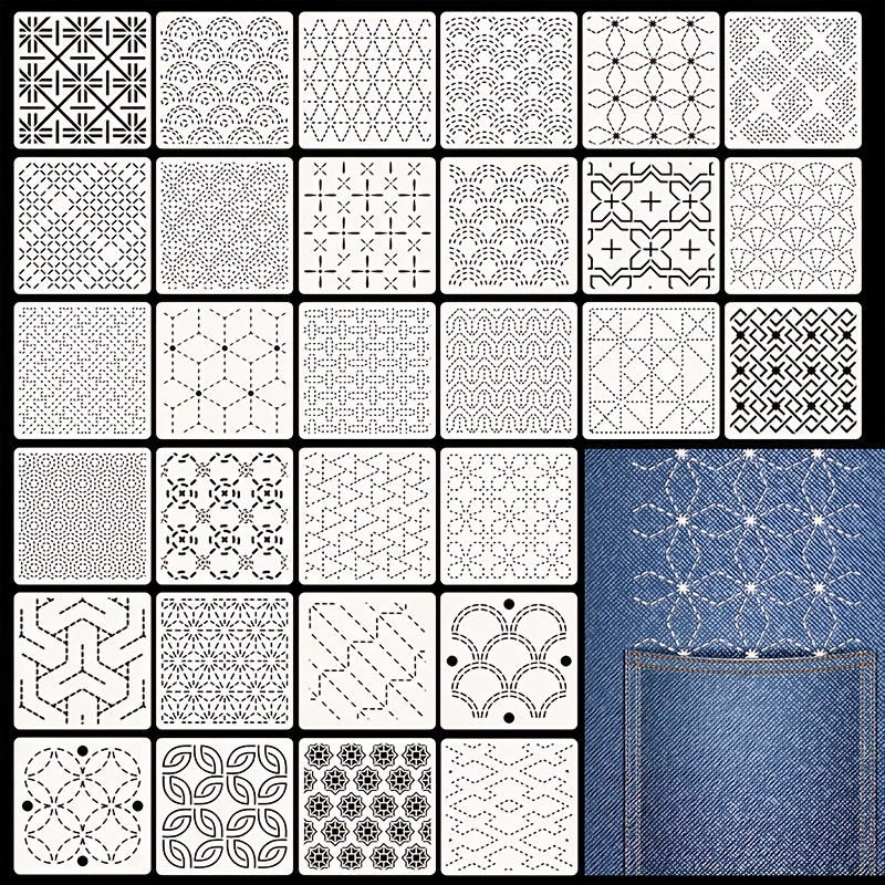 30 Stück Stickvorlagen, DIY-St – Embroidery Quilting Bewertung und Preis