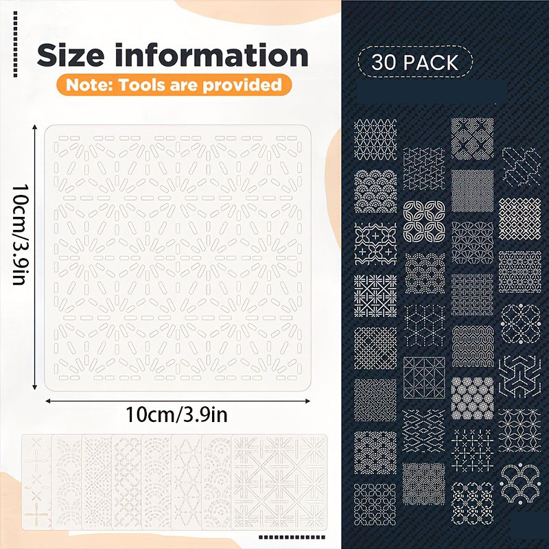 30 Stück Stickvorlagen, DIY-St – Embroidery Quilting Bewertung und Preis