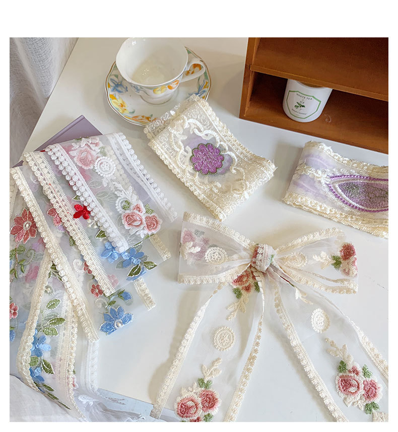 1 Yard Spitze Stickerei Blumen – Embroidery Ribbon Bewertung und Preis
