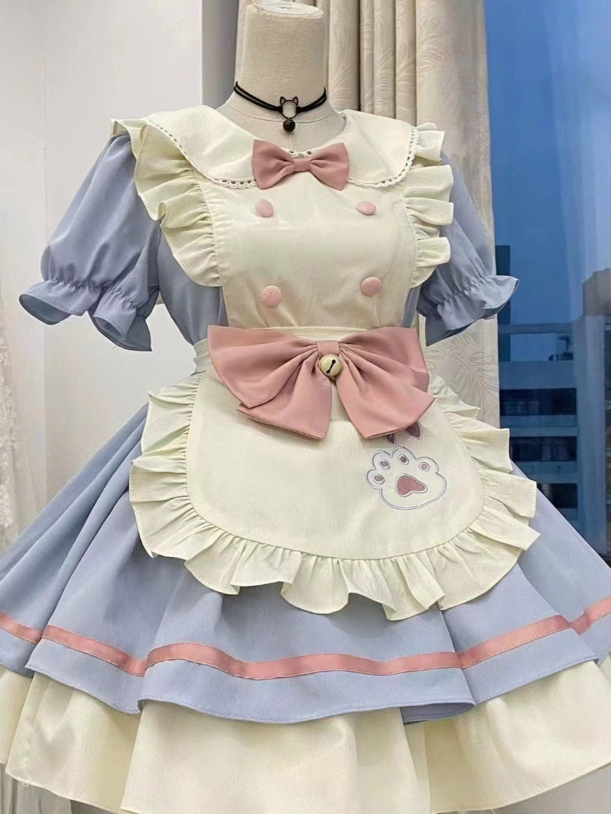 Lolita Damen Cosplay Kostüm 2- – Embroidery Apron Bewertung und Preis
