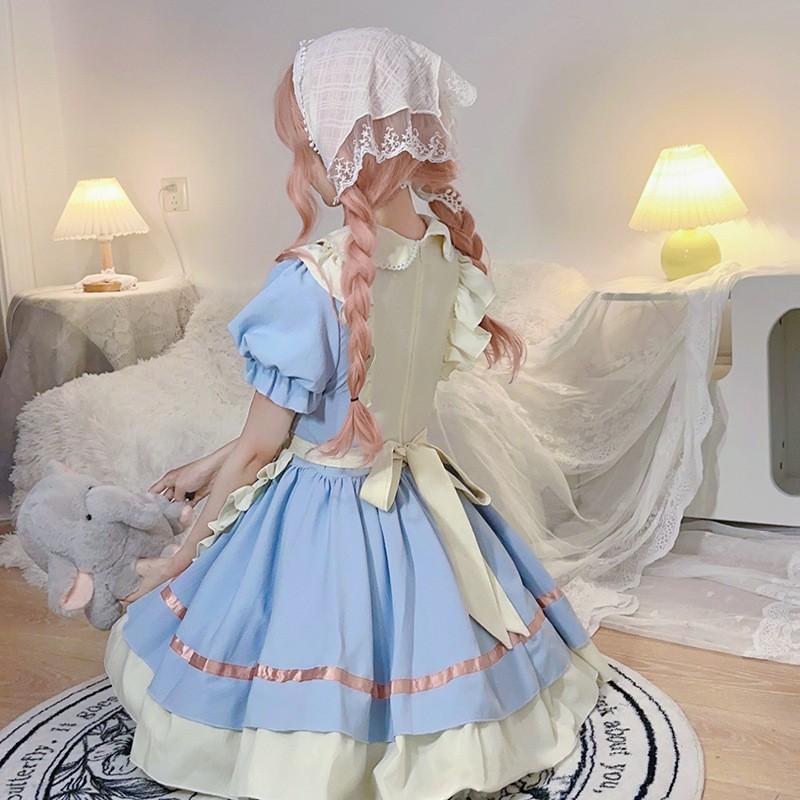 Lolita Damen Cosplay Kostüm 2- – Embroidery Apron Bewertung und Preis