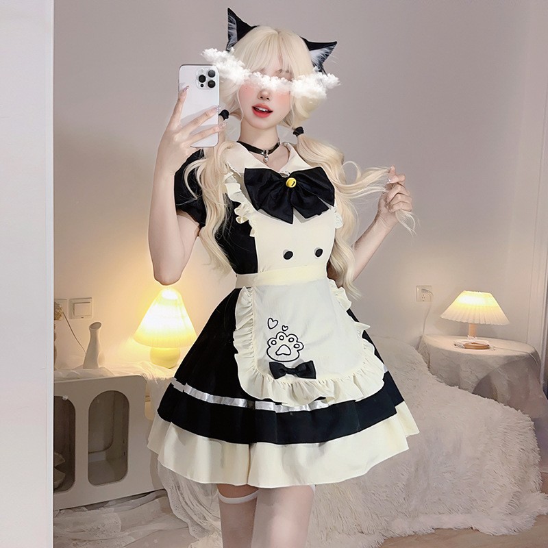 Lolita Damen Cosplay Kostüm 2- – Embroidery Apron Bewertung und Preis