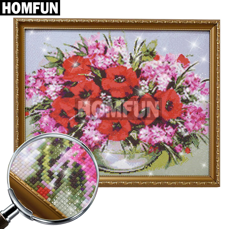 Homfun Full Diamond Malerei 