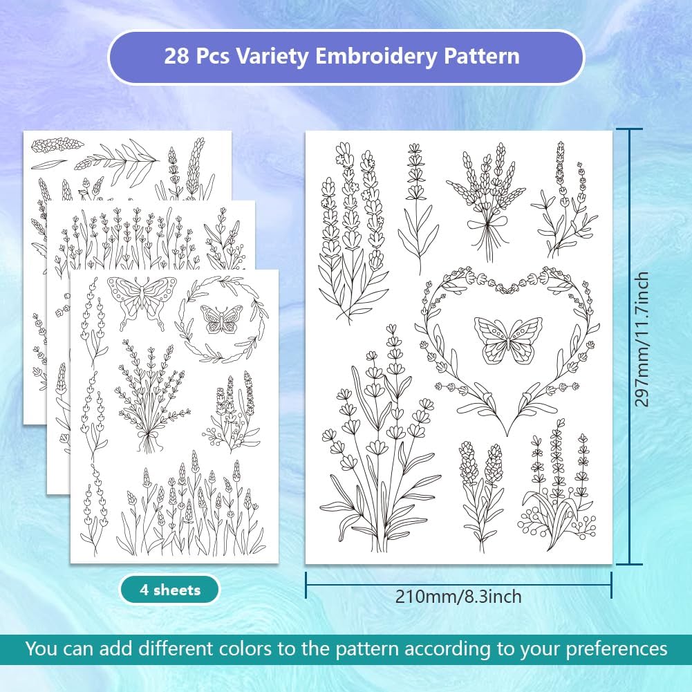 Lavendelblüten-Schmetterling W – Embroidery Meaning Bewertung und Preis